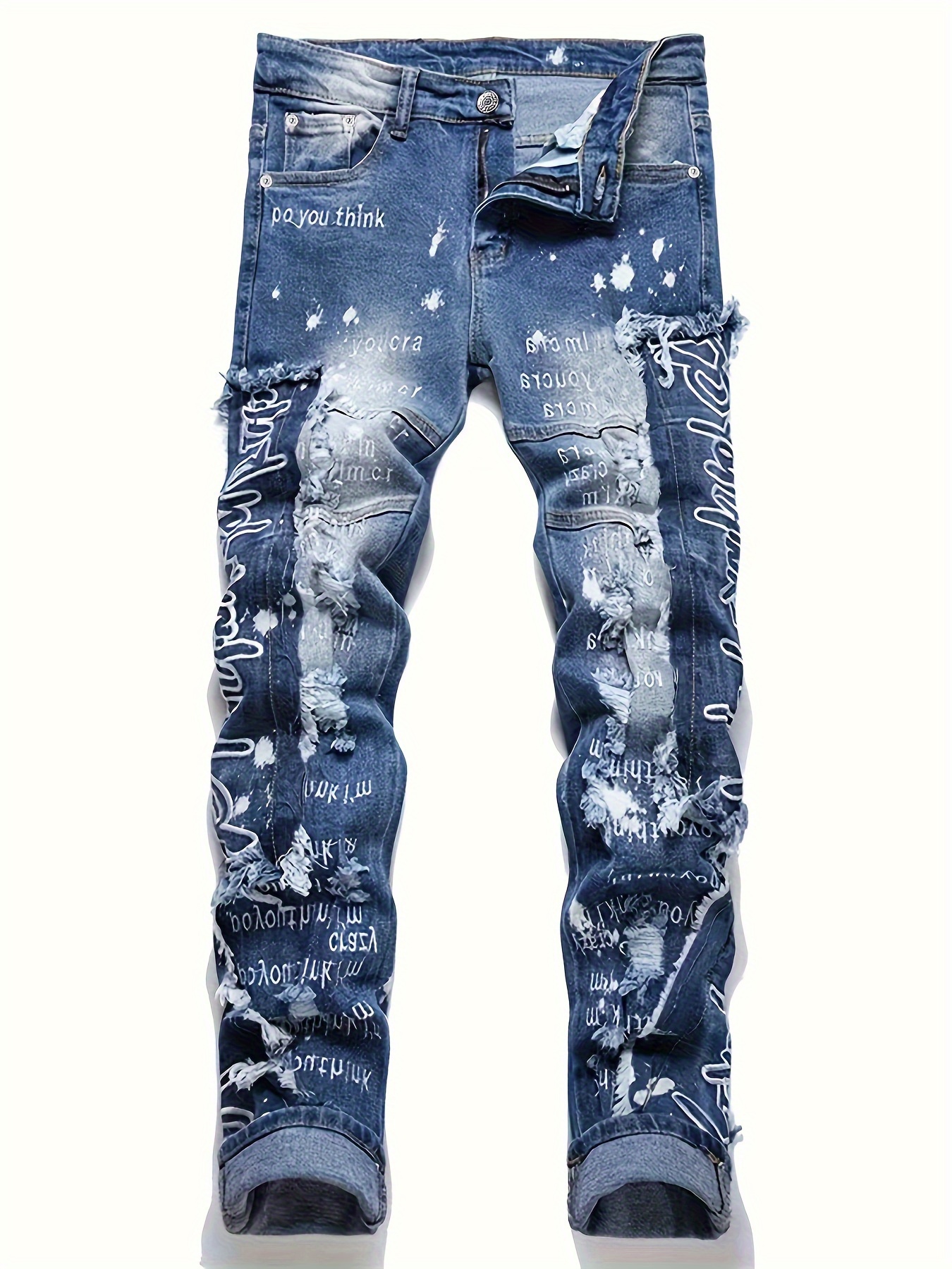 Pantalones Largos Informales Hombre Diseño Múltiples - Temu