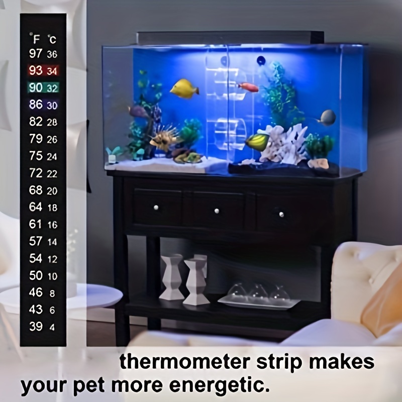 Aquarium Thermometer Stickers Brewing Thermometer Strips Temperature Gauge;  4 Degrees To 36 Degrees.