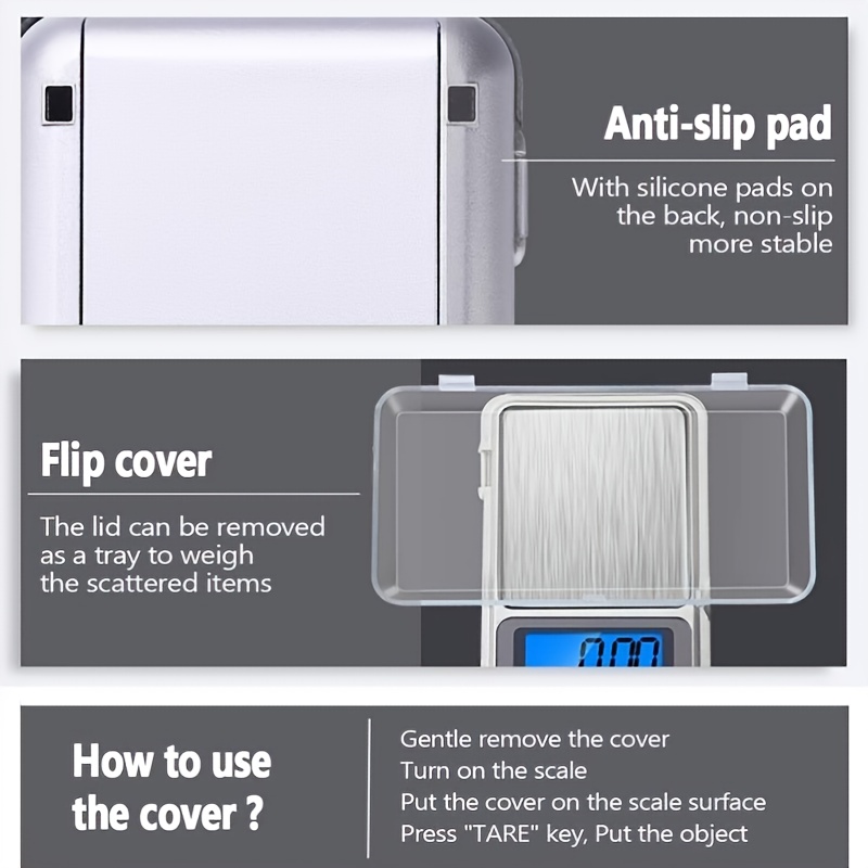 Flip-open Lid Pocket Digital 200g by 0.01g Gram Scale