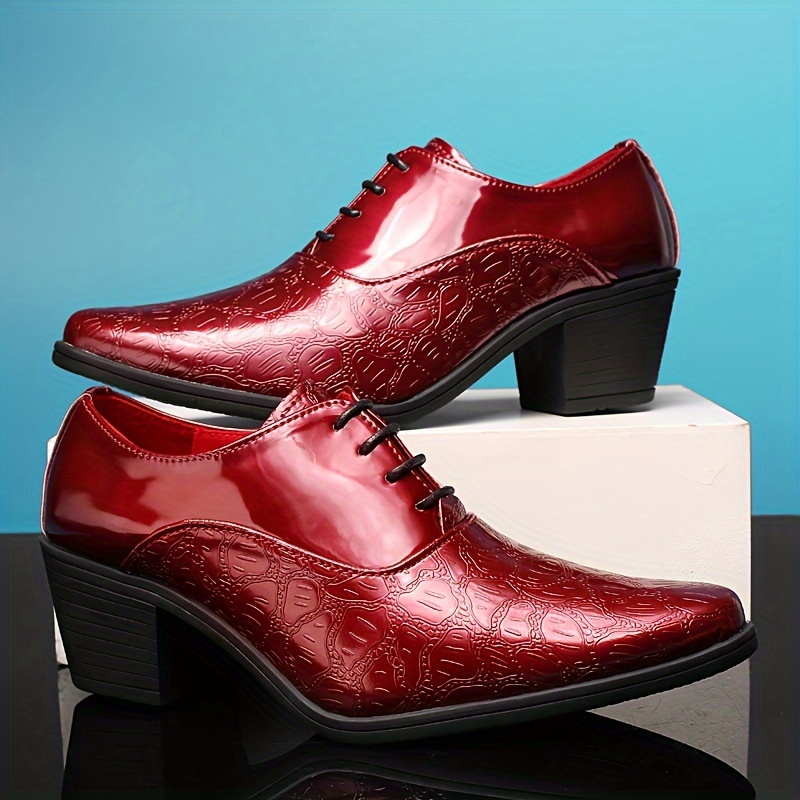 Zapatos de best sale hombre tacon alto