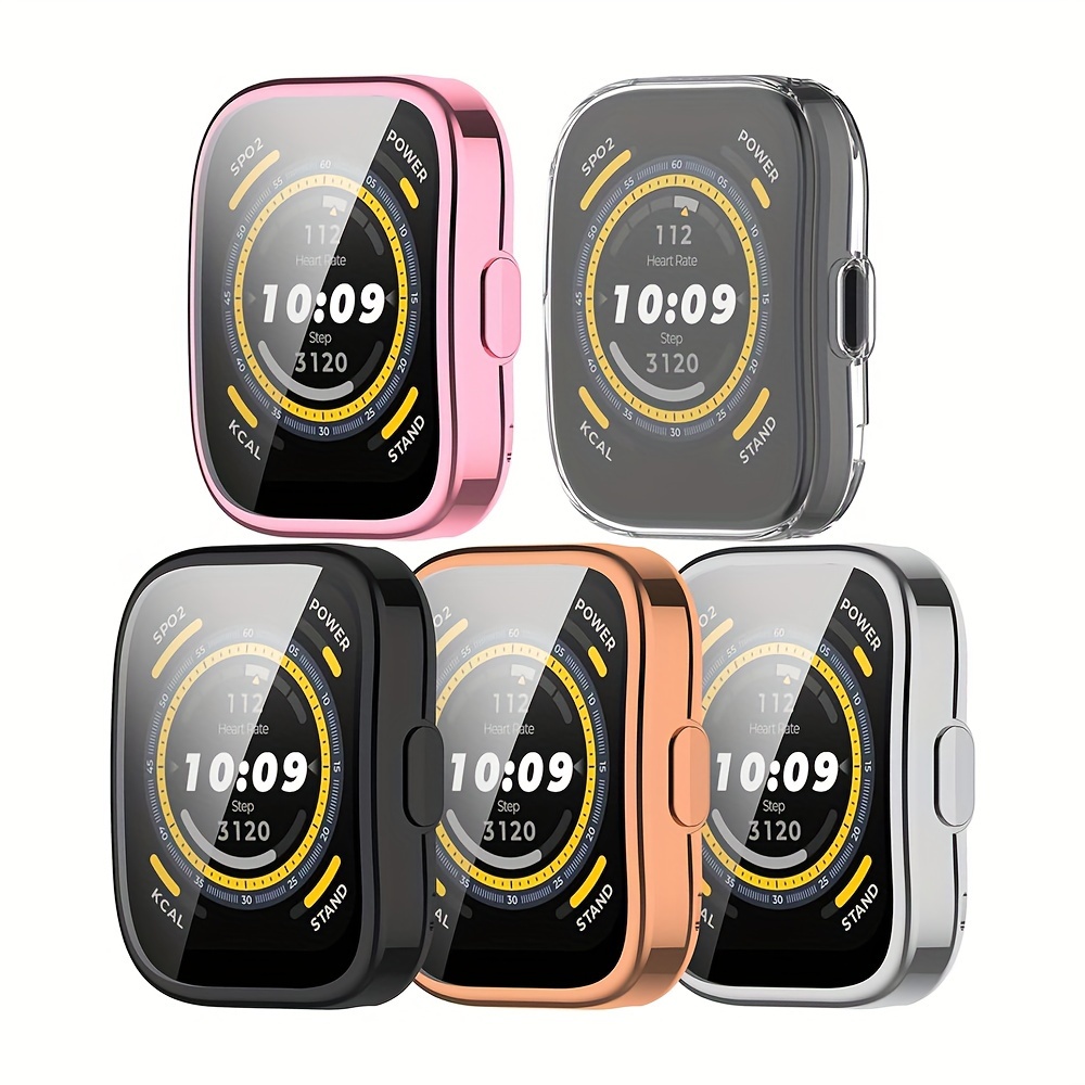 Band For Amazfit Bip 5 Case Protective Shell bip5 Strap Smart Watch  Silicone Soft Wristband Bracelet Screen protector Cover - AliExpress