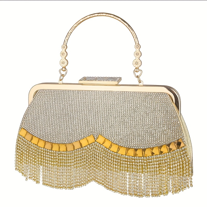 Glitter Rhinestone Handbag Satchel Bag for Party