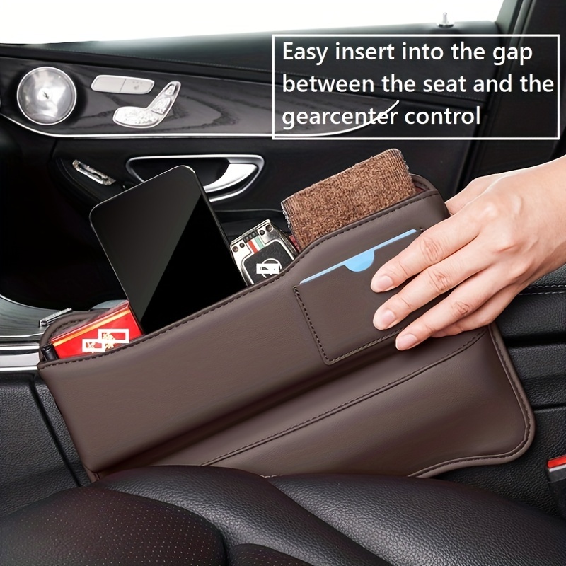 Autositz-Lücken-Organizer, seitliche Aufbewahrungsbox für die Autokonsole,  mit