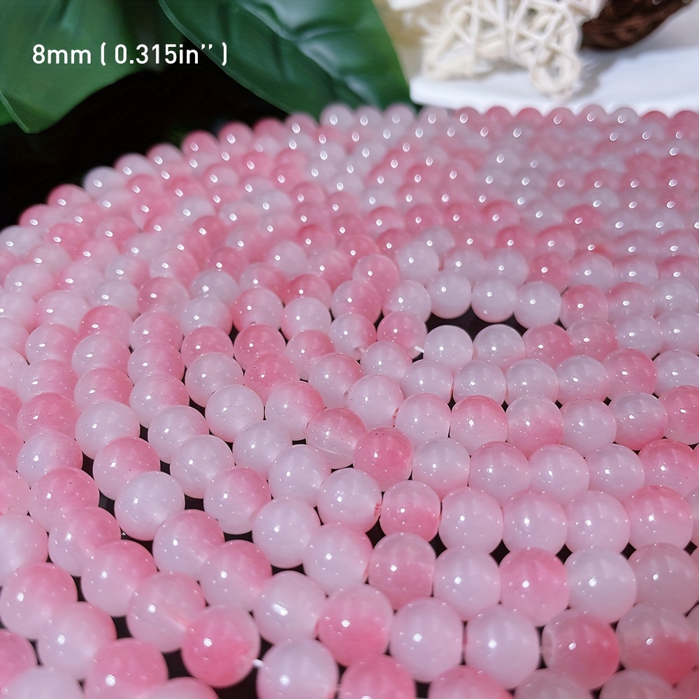 Crystal Glass Honey Peach Loose Spacer Round Beads - Temu