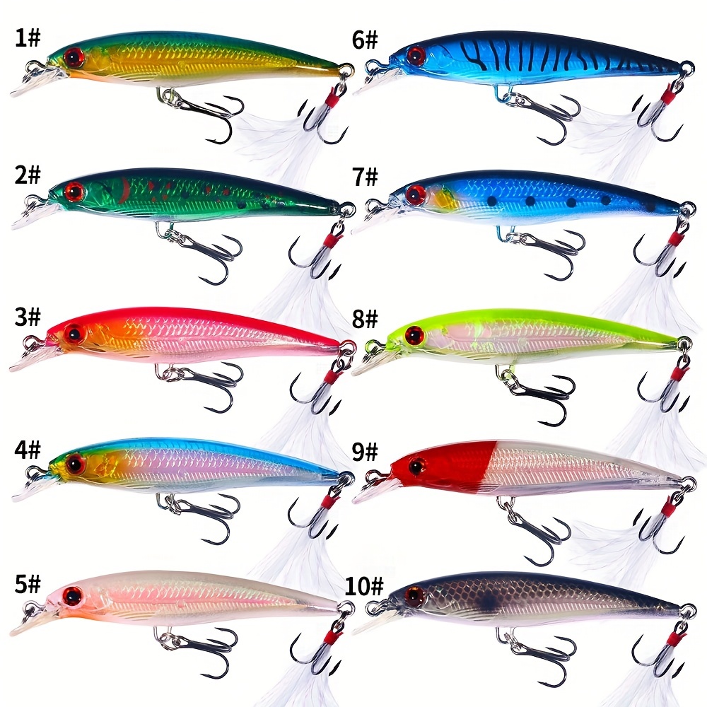1pc 9.5cm/7.5g Wobblers Deep Swim Minnow Fishing Lure Quality Professional  Artificial Hard Baits Fish Lure Fishing Gear Gifts for Fishing Lovers