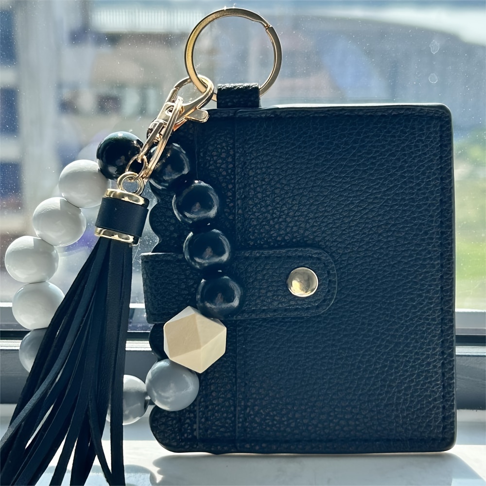 Color Block Keychain Wallet