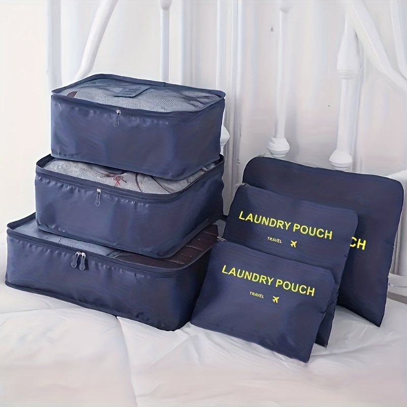 6pcs/set Bolsa Almacenamiento Ropa Viaje Organizador Maleta - Temu Chile