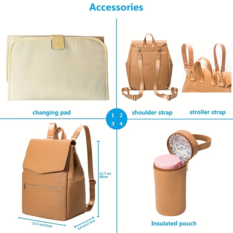 The Classic Diaper Bag  Vegan Leather Diaper Bag Backpacks