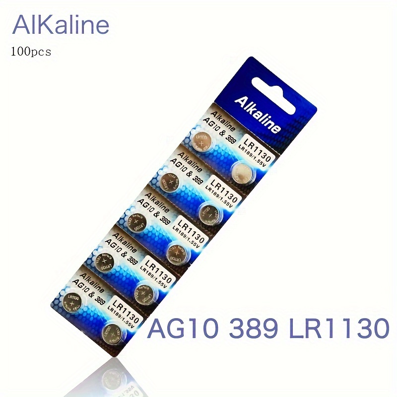AG10 LR1130 75mAh 1.5V Alkaline Button Cell Battery Mercury Free