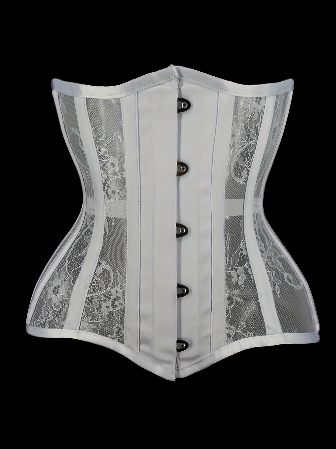 Corsets For Women,Women'S Bustiers Vintage White Hollow Lace