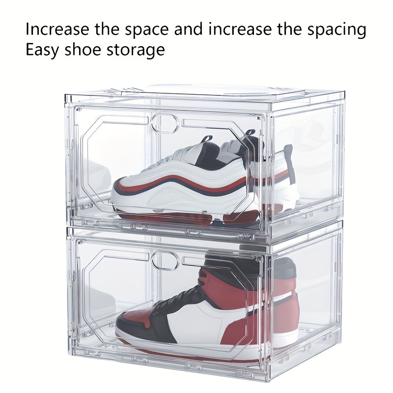 zapatero organizador de zapatos organizador de zapato caja almacenamiento  Caja de almacenamiento transparente para zapatos, organizador de calzado a