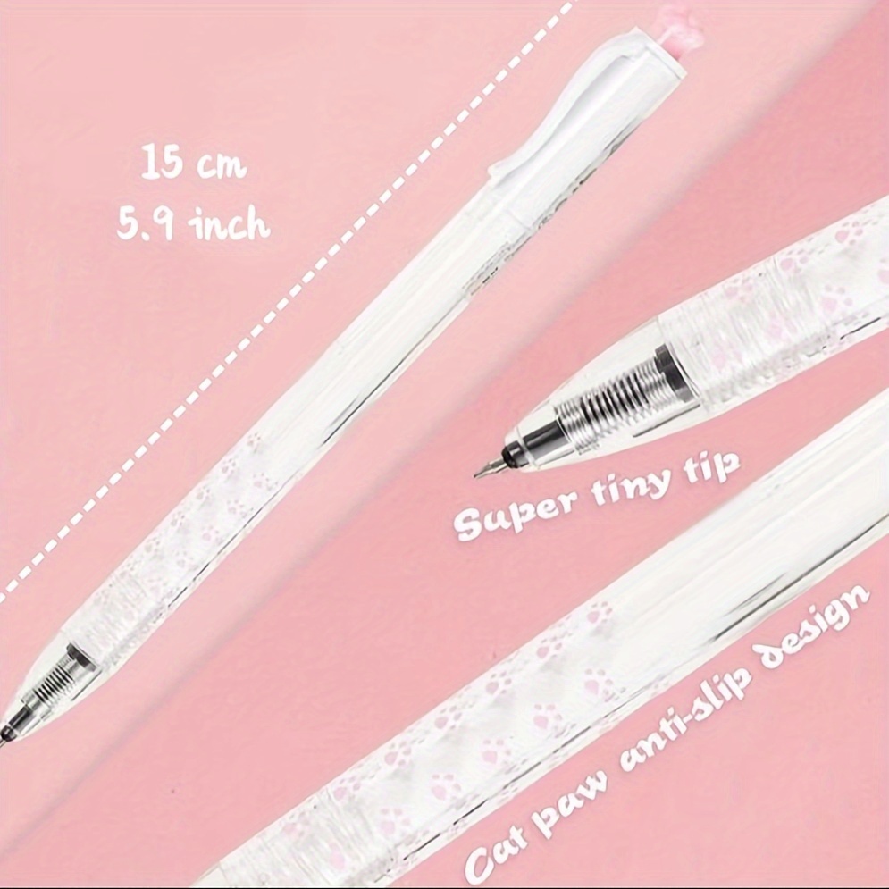4 Kawaii Cat Paw Gel Pens 0.5mm  Cute Stationery – Miu Stationery & Gifts