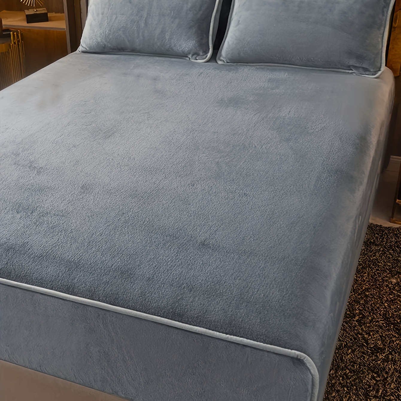 Sábana bajera ajustable Jersey algodón extensible para una cama de 80 x 210  cm Blanco