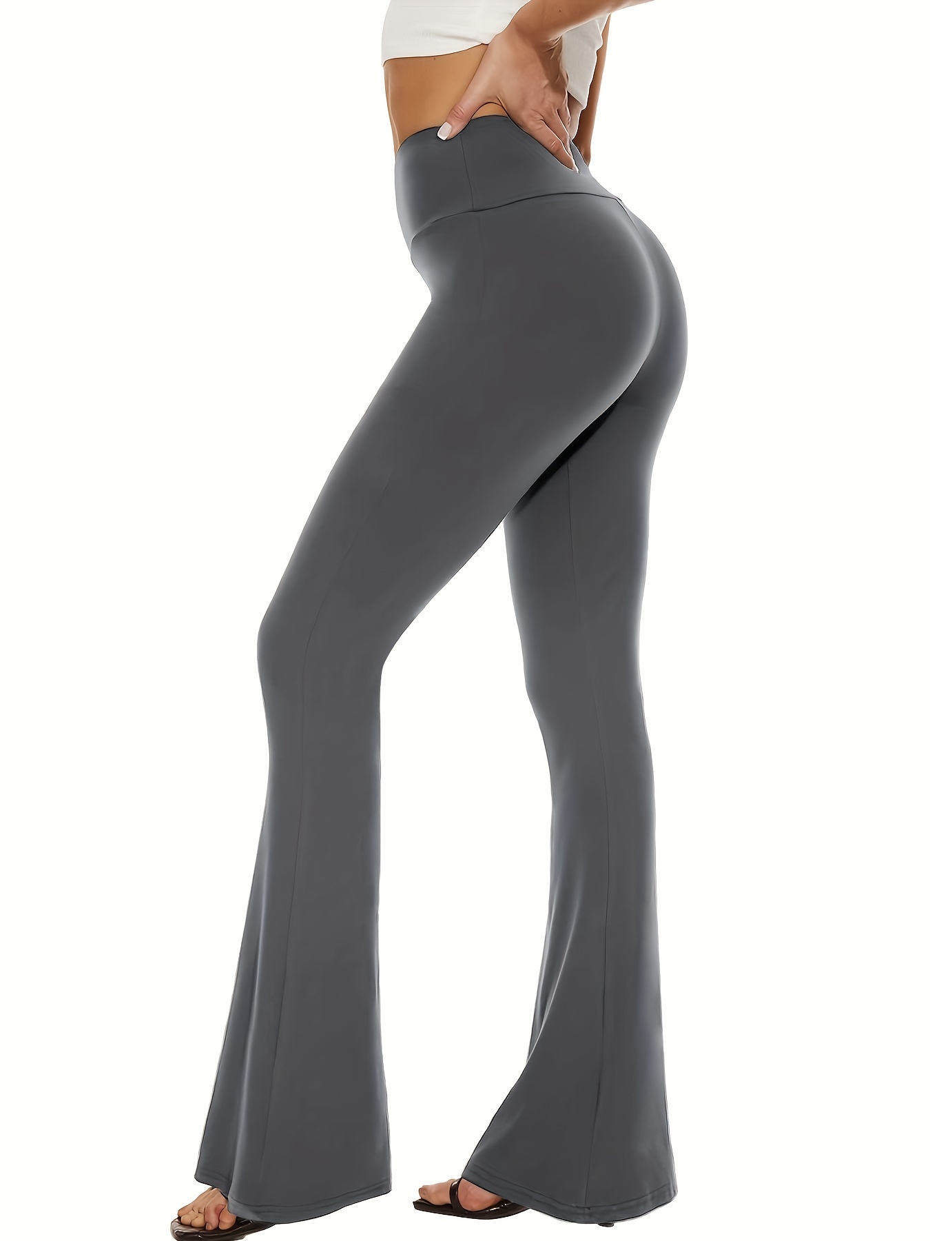 Aayomet Women's Bootcut Yoga Pants Women High Waist Workout Gym Seamless  Leggings Yoga Pants Tights,Black S/M