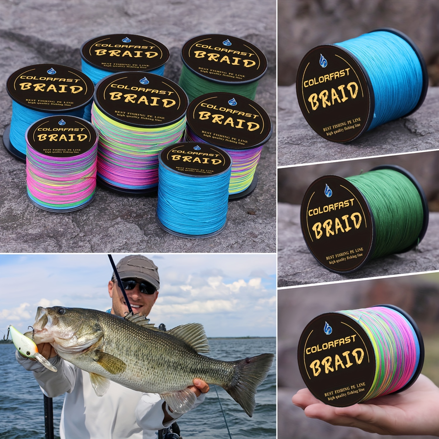 Eight Multicolored Fishing Lines /546yd Pe Lines 8 Strands - Temu