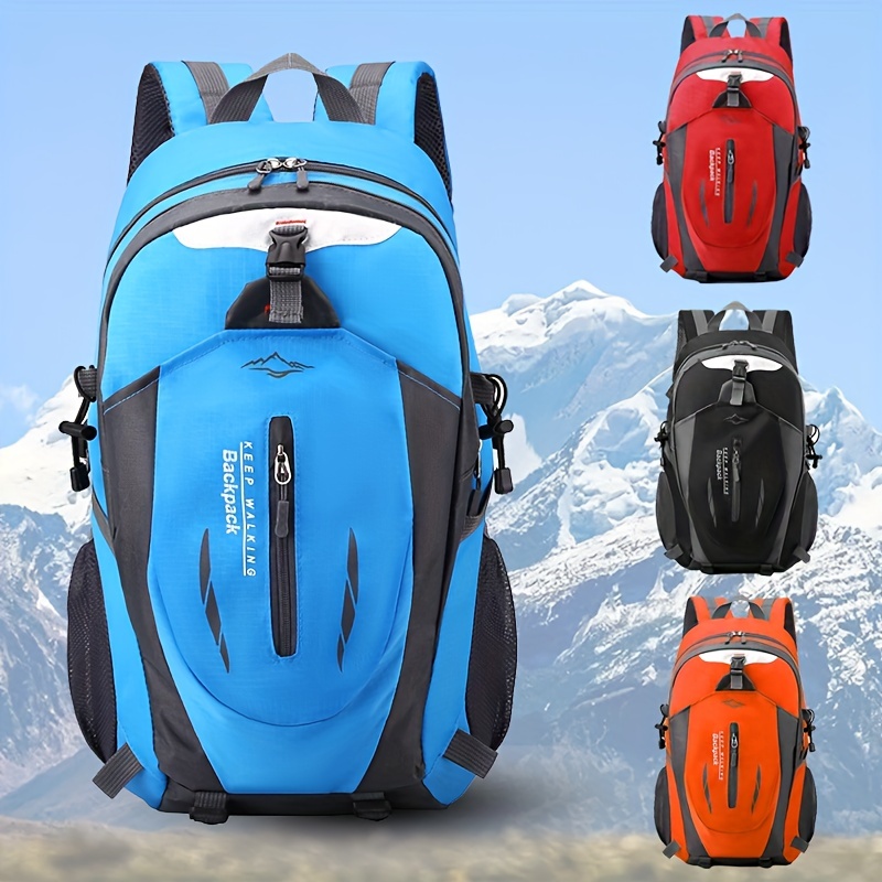 1pc Waterproof Nylon Large-capacity Backpack, Portable Mountaineering Bag,  Suitable For Outdoor Hiking, Travel, Camping