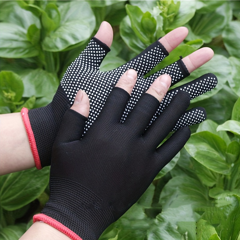 Thick Anti Slip Wear resistant Half Finger Gloves Three - Temu Australia