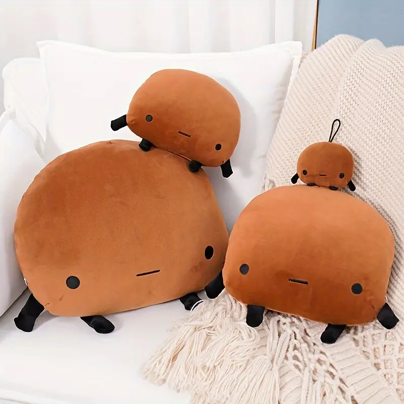 Cute Small Potato Plush Toy Net Red Expression Potato Throw Pillow