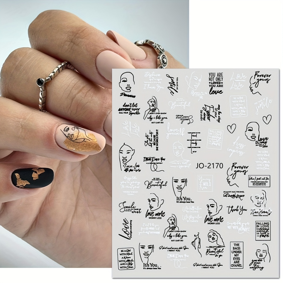 French Nail Art Stickers - Self-adhesive Pegatinas For Beautiful Nail  Designs And Decorations - Temu