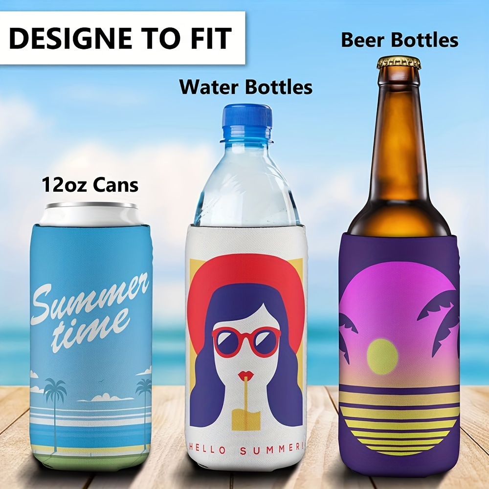 Custom Can Sleeve Beer Coolers 30pcs Bulk Personalized Can Cooler With  Photo Logo Customized Insulated Beverage Bottle Holder for Party Weddings