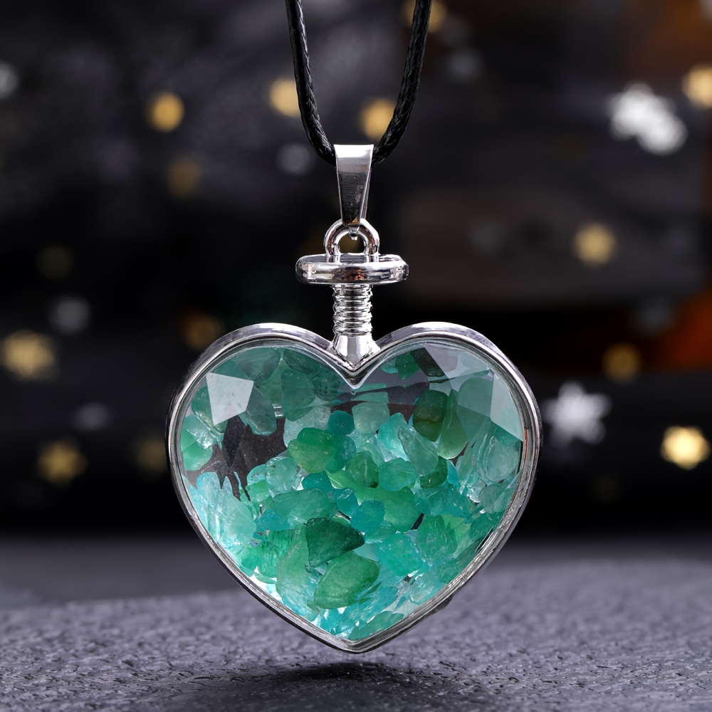 Green heart sale pendant