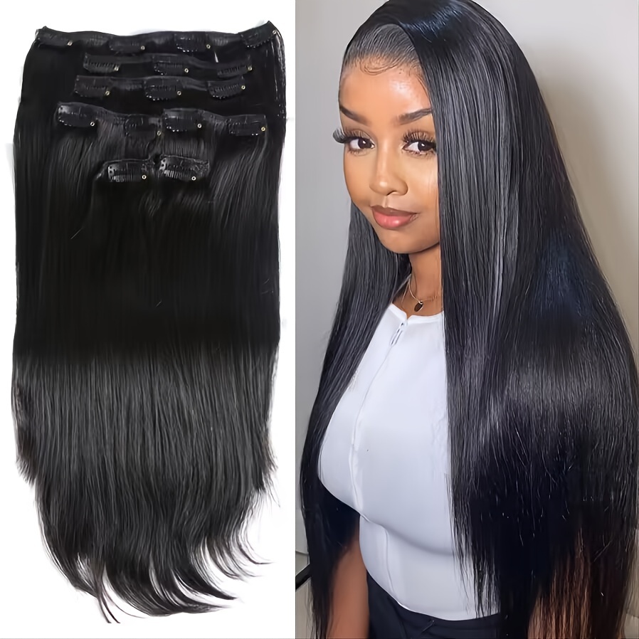 Long Straight Hair Extension For Women Natural Looking - Temu