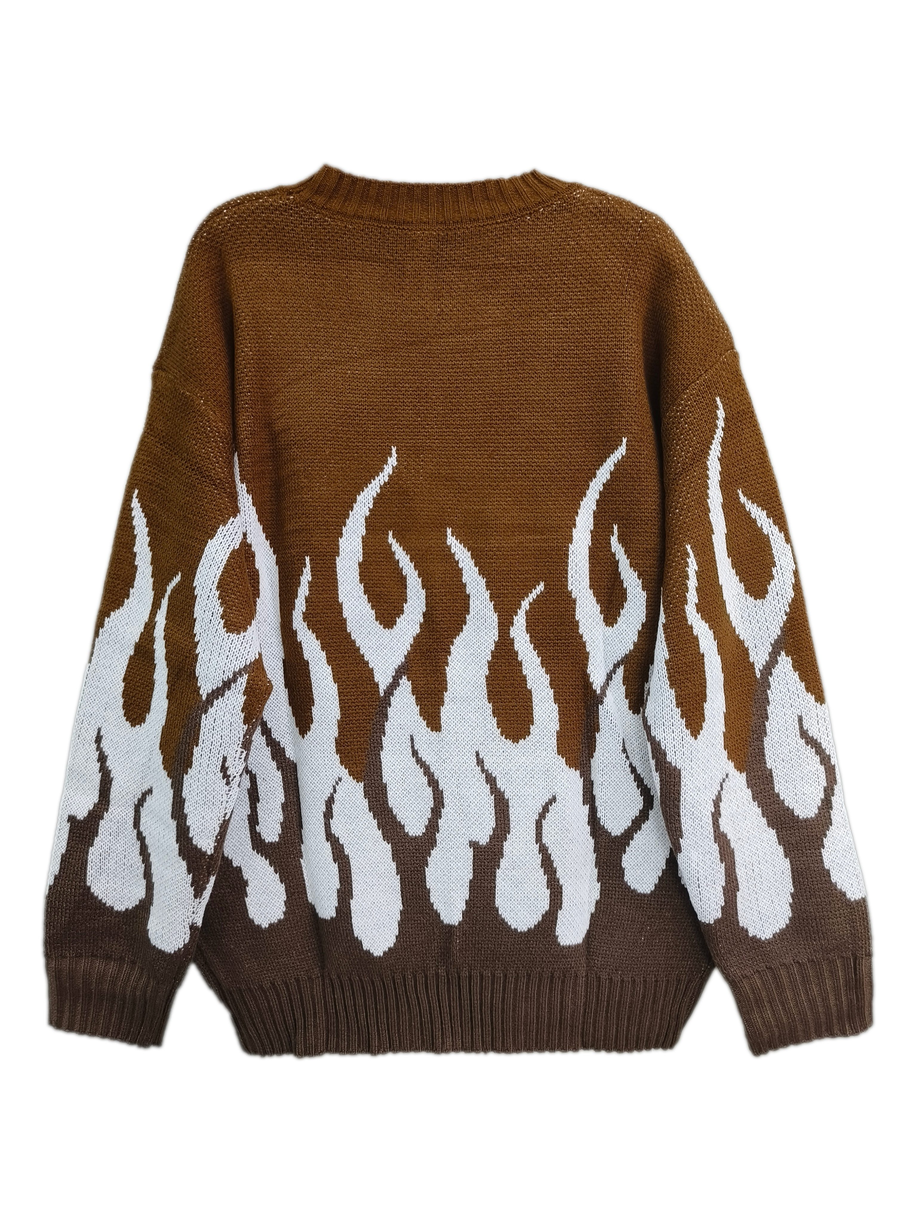 Knitted 2024 flame sweater