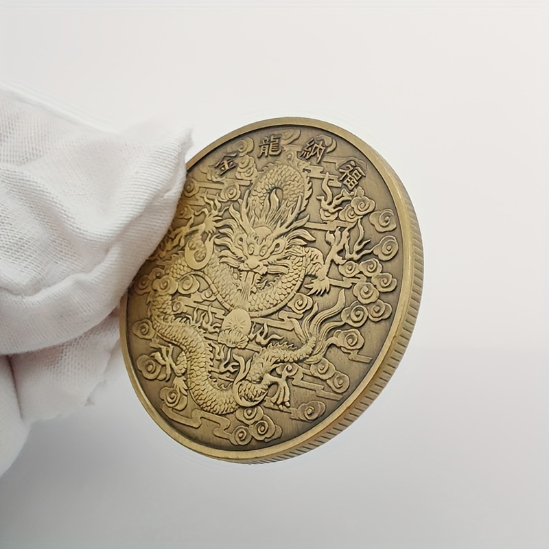 16 tipos de monedas chinas con dragones, monedas coleccionables de