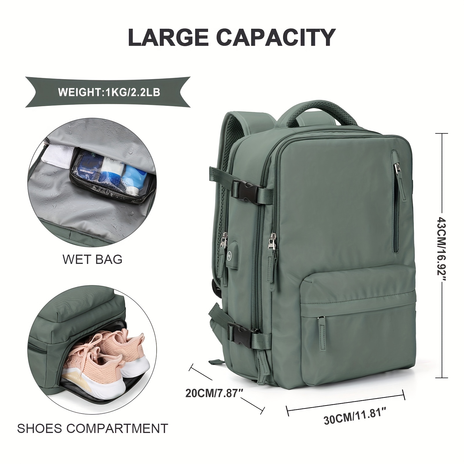 Large Capacity Lightweight Multifunctional Travel - Temu