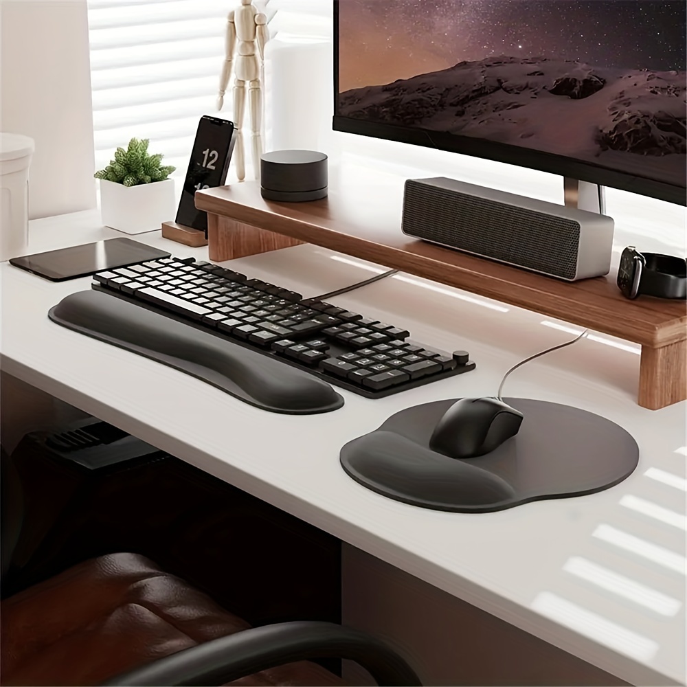 SBR Memory Foam Keyboard Wrist Rest Pad and Mouse Pad with Wrist Support Newest