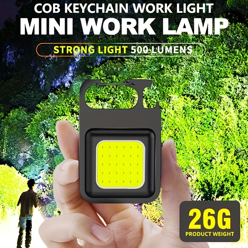 2 PCS Mini lampe de Travail d'inspection LED Rechargeable COB Portable  Petites Porte Porte-clés