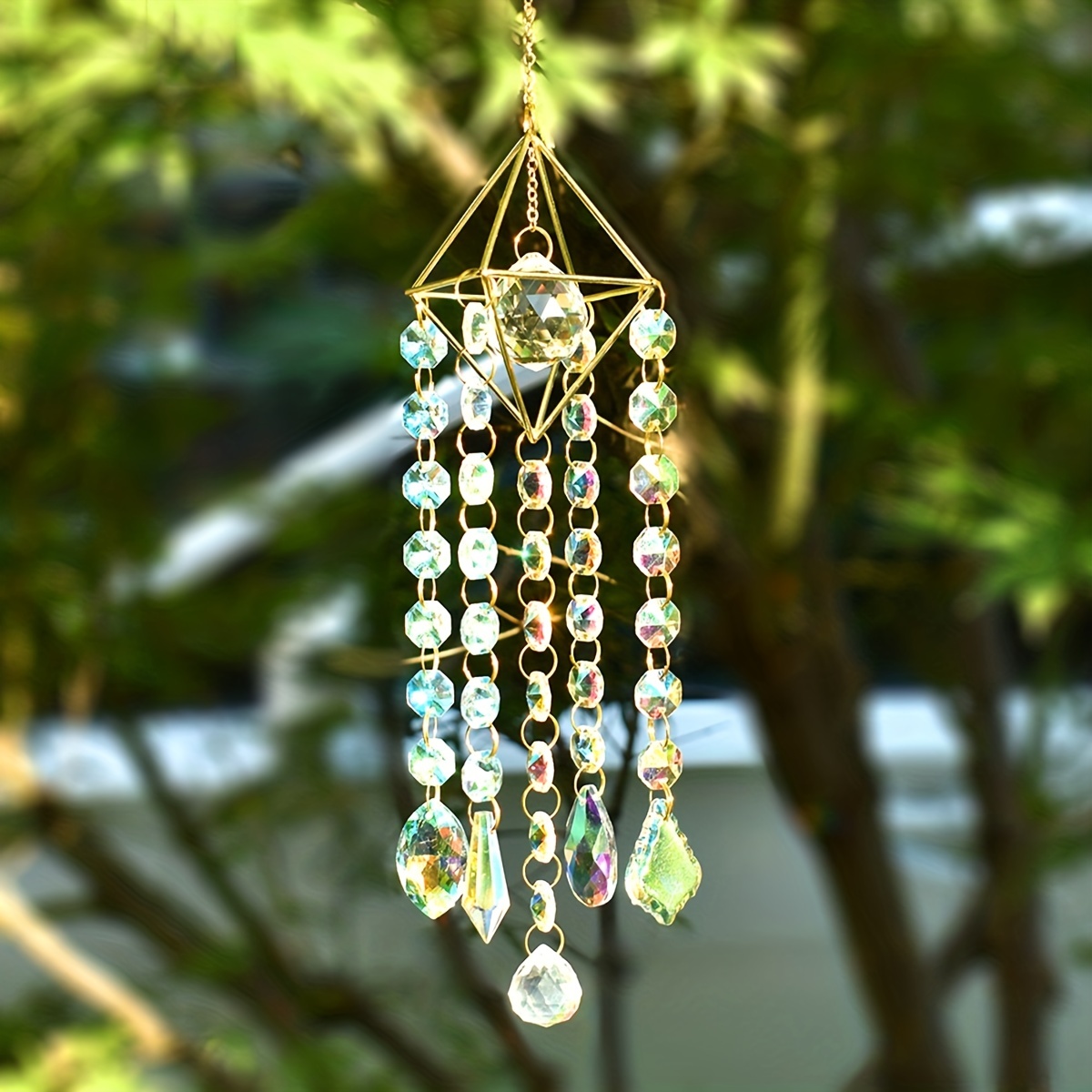 Crystal Wind Chime Hanging Crystal Light Catcher Hanging - Temu