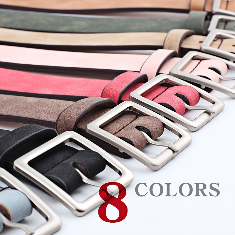 Women Leather Belts For Jeans Luxury Brand Designer Belts Female Square  Metal Pin Buckle Belt - Temu Israel