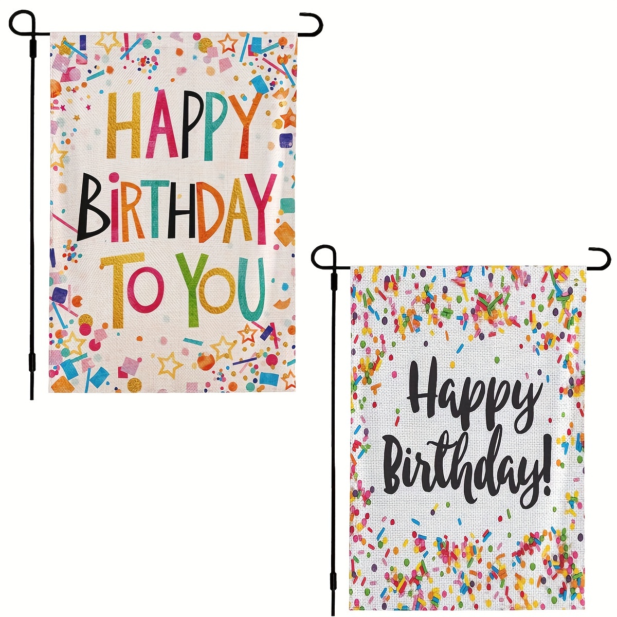 1pc Happy Birthday Garden Flag Double-sided Gagliardetto Colorato  Decorazioni Per Feste Di Compleanno Striscioni Casa Prato Cortile Portico  Segno Patio Decorazioni Per Esterni Regalo Di Natale Regalo Di  Inaugurazione Della Casa 28x40