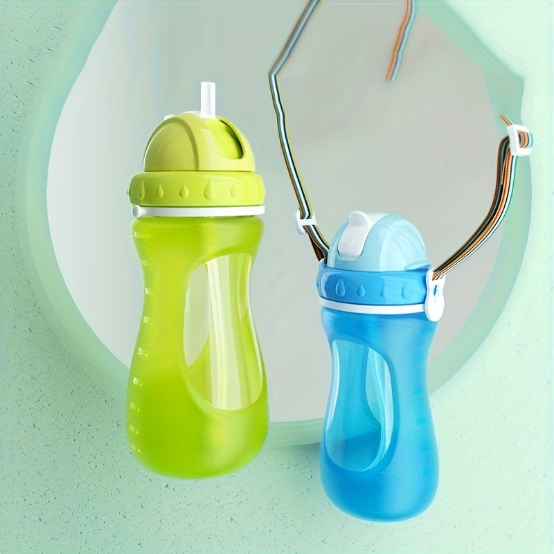 Plain Color Cup Spill Proof Sippy Cup With Straw Silicone - Temu