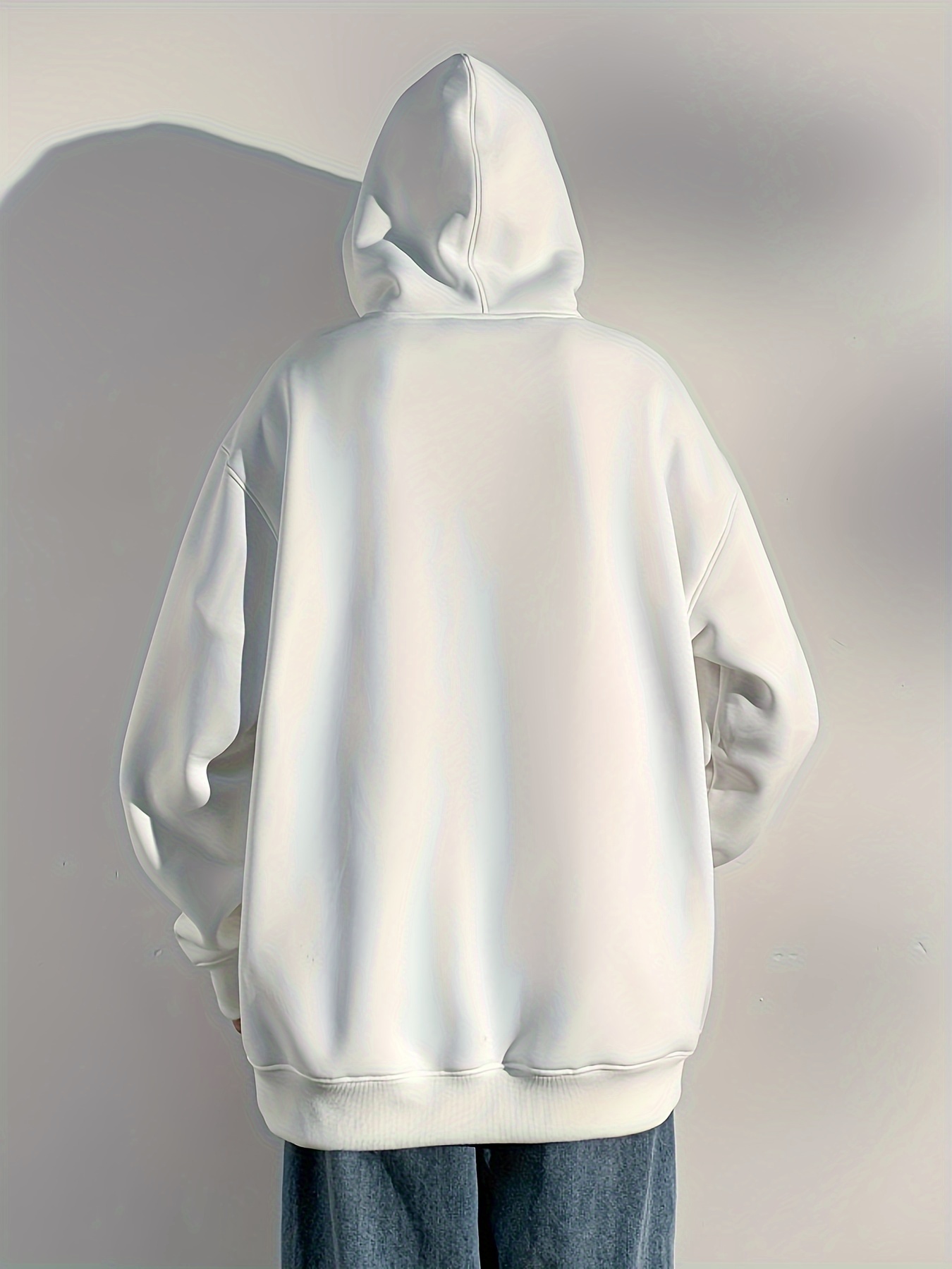 White plain hoodie online mens