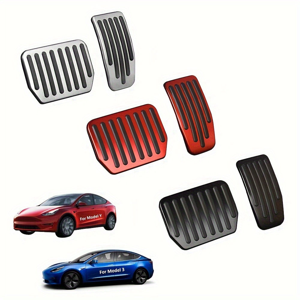 Gas Pedal and Brake Pedals Cover Aluminum Performance Foot Pedal Pads Auto  Brake Pedal Pad Kit