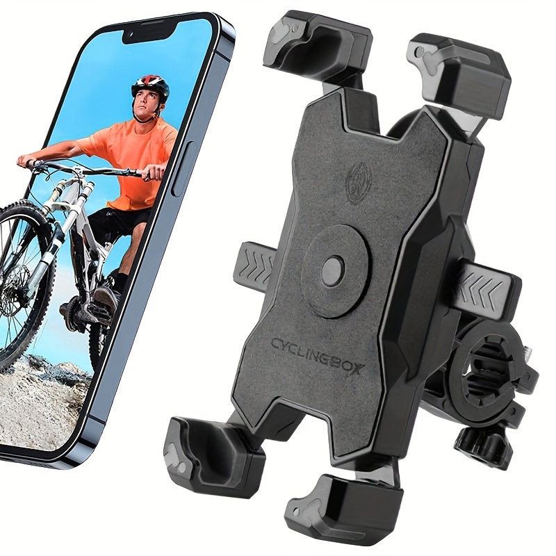 Bike and Motorcycle Cell Phone Mount Holder For iPhone Samsung or any  Smartphone & GPS - Universal Mountain & Road Bicycle Handlebar Cradle