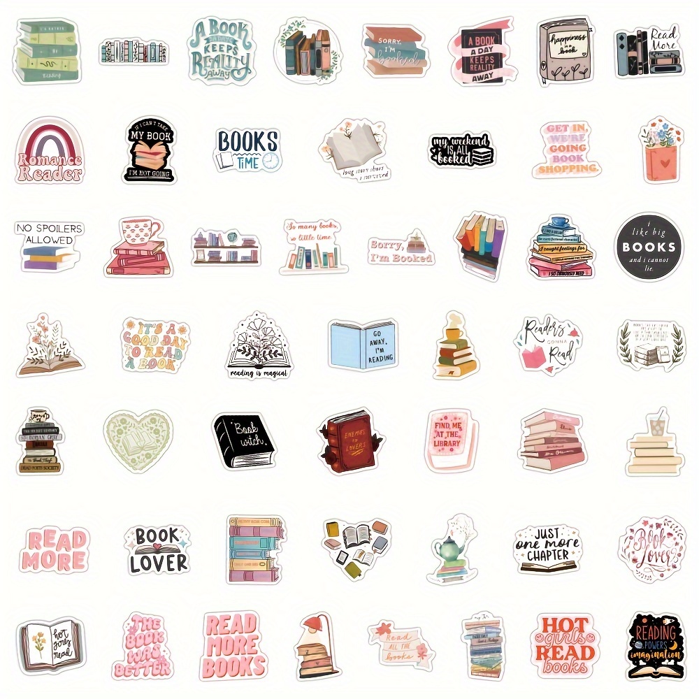  100 Pcs Reading Book Stickers, Bookish Reading Stickers for  Water Bottles Laptop, Book Lovers Gifts Accessories, Cute Decorations for  Kids Teens Adults : Toys & Games