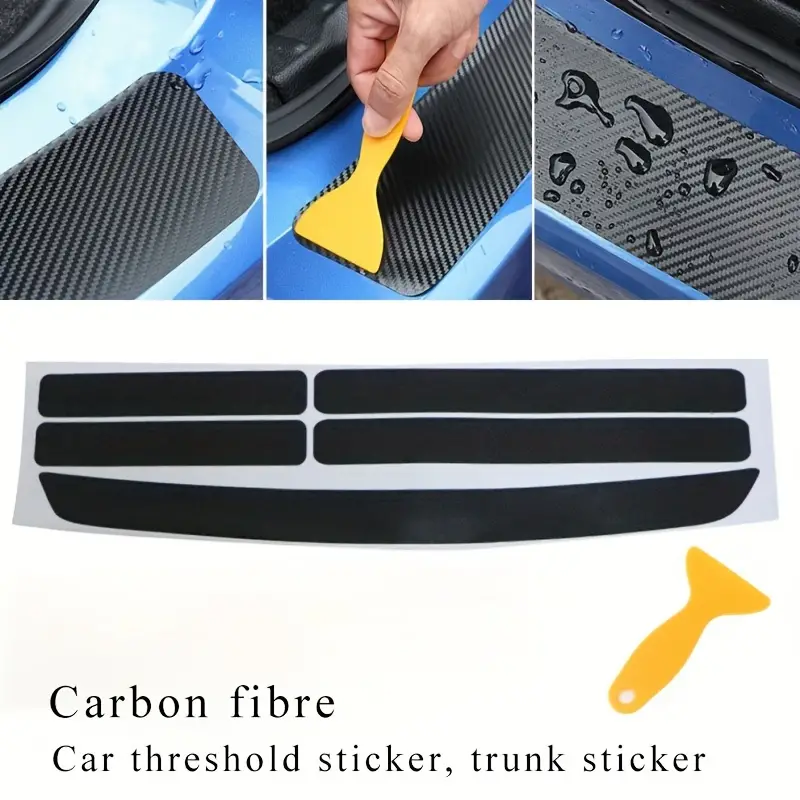 4d carbonfaser aufkleber Auto türschwellen 5 teiliges Set - Temu