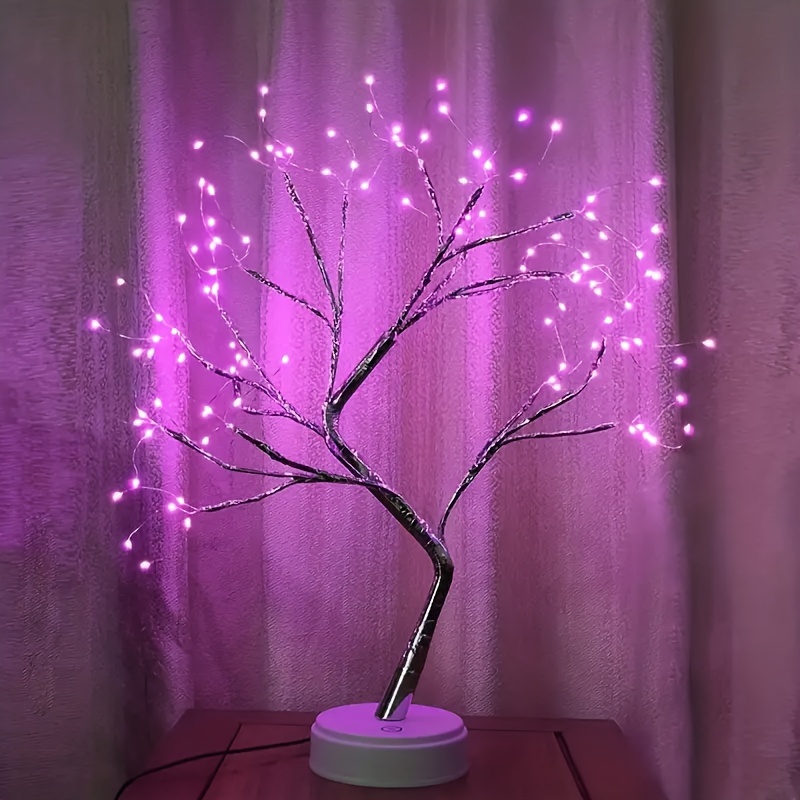 Diy Led Bonsai Tree Night Light Artificial Lighting Tree aa - Temu