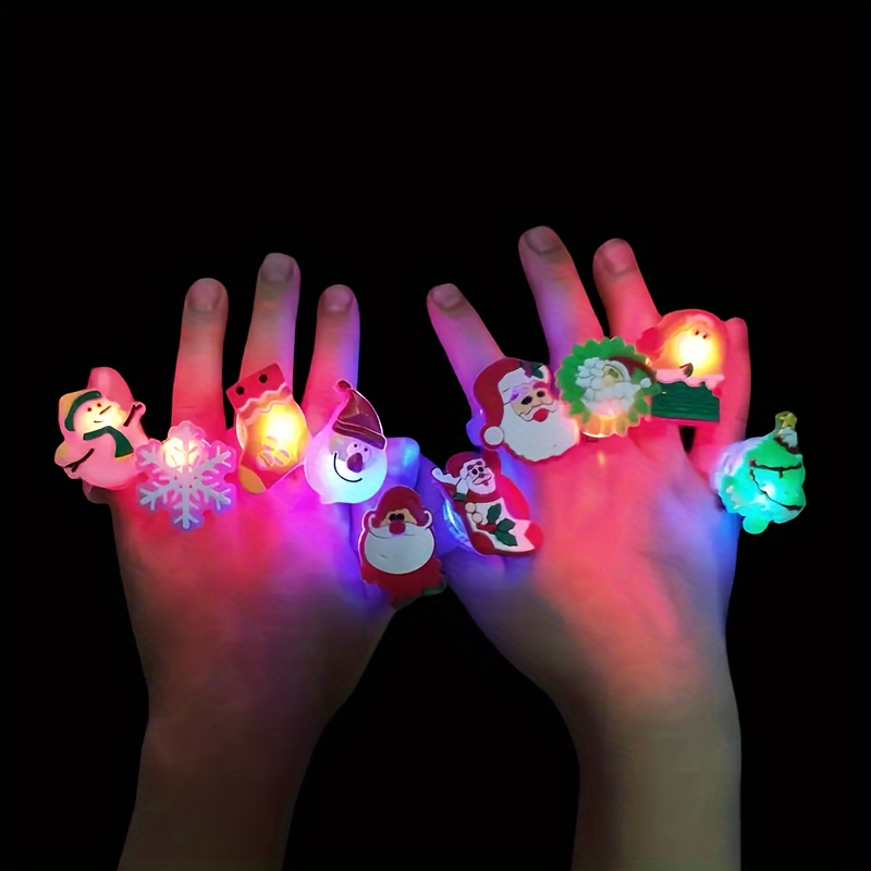 Christmas Finger Lights Glow Toy Prom Party Glow Ring For Adult Children  Kids - Toys & Games - Temu Switzerland