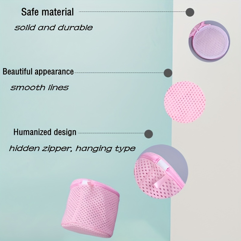 Reusable Cylindrical Laundry Bag Zip Anti deformation Bra - Temu Canada