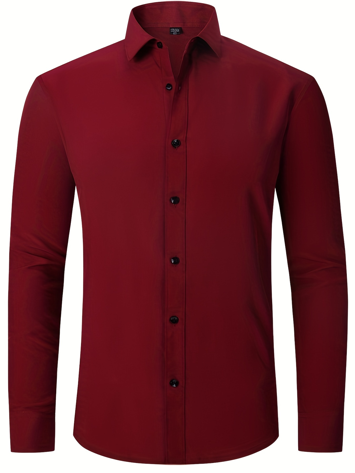 Classic Design Men's Casual Button Solid Long Sleeve Shirt - Temu Canada