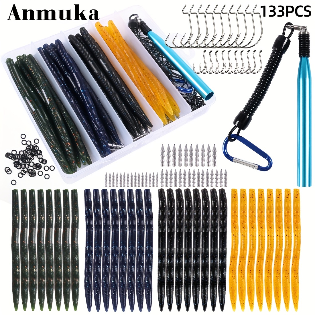100pcs Wacky Rig Tool With Silicone O Rings For Stick - Temu Canada