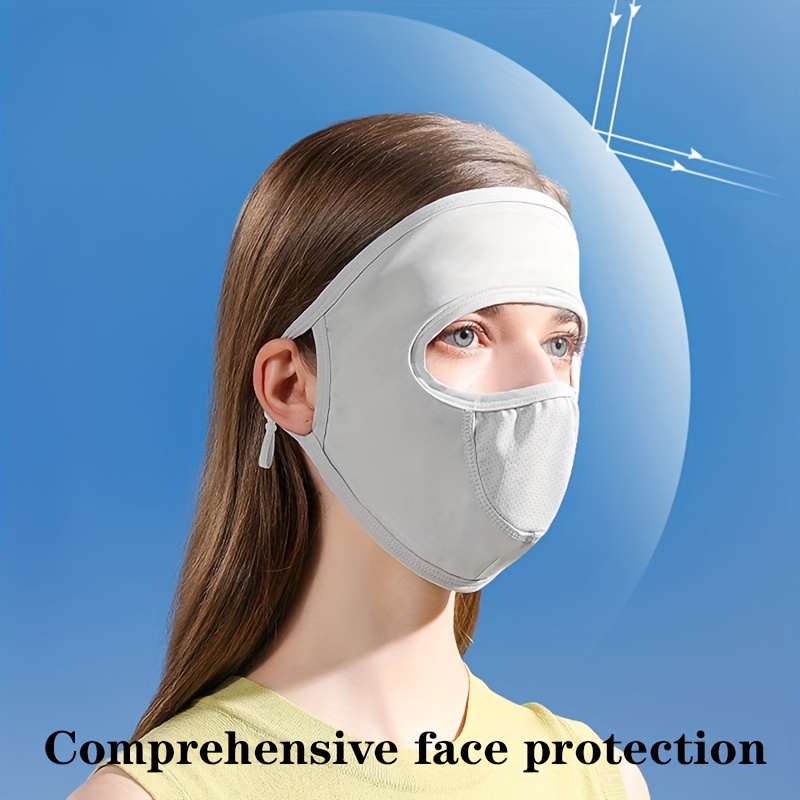 Masque Facial De Protection Solaire 1pc, Masque Facial Anti-UV Complet Pour  Le Visage, Masque De Voile De Protection Solaire En Viscose Mince D'été -  Temu Belgium