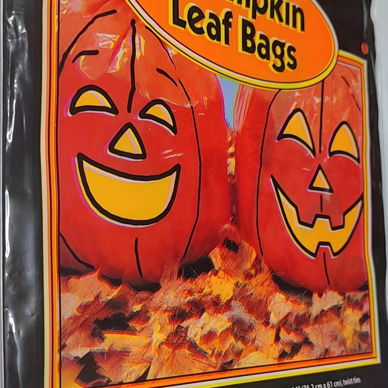 Halloween Large Pumpkin Lawn Bags Fall Plastic Leaf Trash - Temu