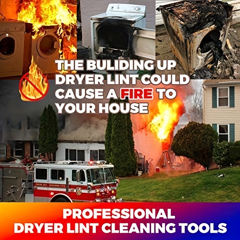 Flexible Dryer Vent Cleaner Kit Removes Lint Debris Easily - Temu