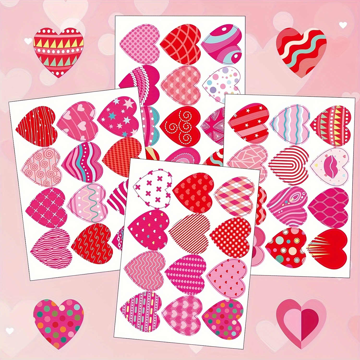 15pcs/pack Pegatinas Corazones Amor Coloridos Pegatinas - Temu Mexico