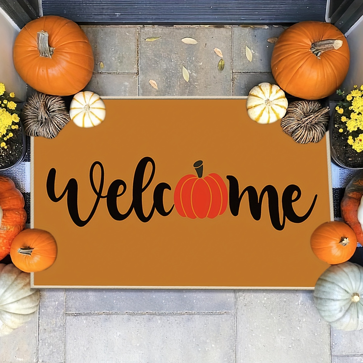 Halloween Extra Large Pumpkins Front Doormat For Entrance - Temu